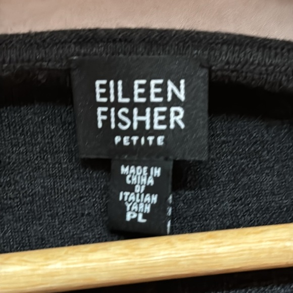 Eileen Fisher 100% Merino Wool Sweater Womens PL Sequins VNeck Festive Luxury - Picture 7 of 10